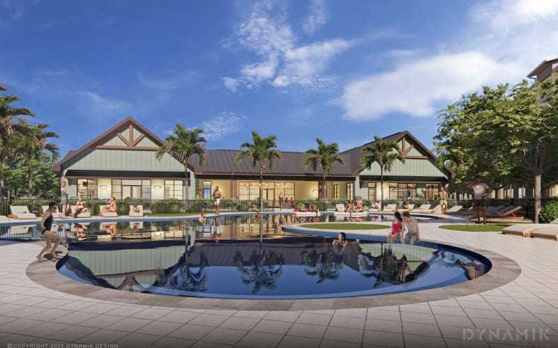 Heated Resort-Style Zero-Entry Pool at Sinclair at Ellenton, new apartments in Parrish, FL