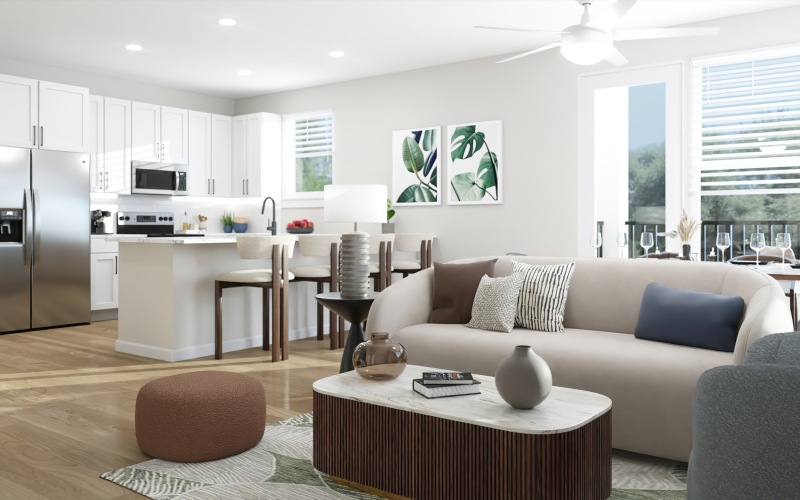 Bright living room  at Sinclair at Ellenton, apartments in Parrish, FL